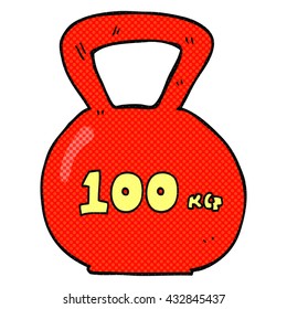 freehand drawn cartoon 10kg kettle bell weight