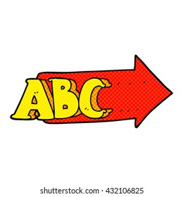 freehand drawn cartoon ABC symbol