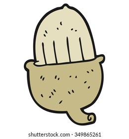 freehand drawn cartoon acorn