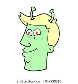 caricatura de libre mano dibujada por un extraterrestre