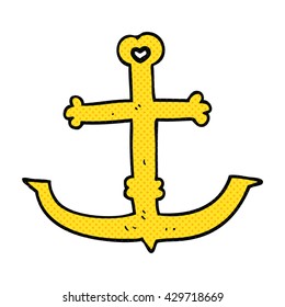 freehand drawn cartoon anchor