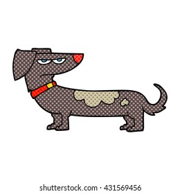 freehand drawn cartoon annoyed dog