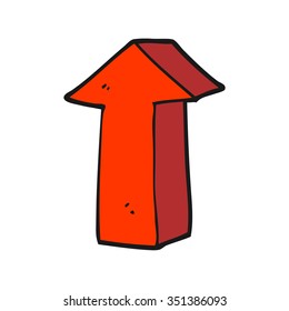 freehand drawn cartoon arrow