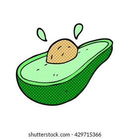 aguacate de caricatura dibujado a mano libre