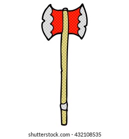 freehand drawn cartoon axe