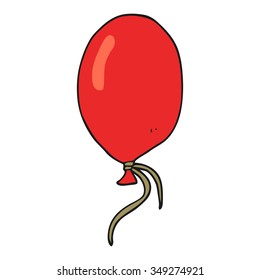 freehand drawn cartoon balloon
