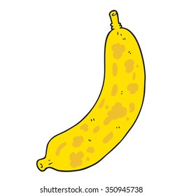 freehand drawn cartoon banana