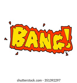 freehand drawn cartoon bang symbol