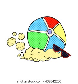 freehand drawn cartoon beach ball