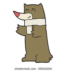 freehand drawn cartoon bear