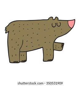freehand drawn cartoon bear