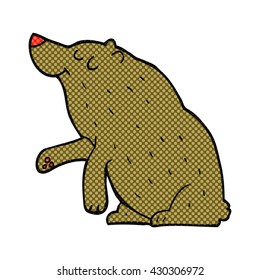 freehand drawn cartoon bear