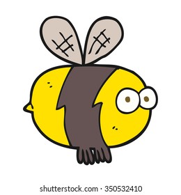 freehand drawn cartoon bee