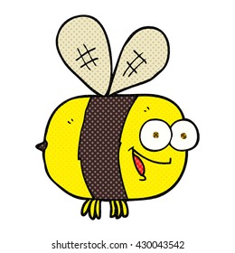 freehand drawn cartoon bee