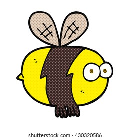 freehand drawn cartoon bee