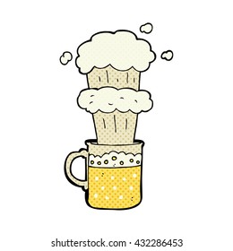 freehand drawn cartoon beer