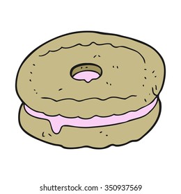 freehand drawn cartoon biscuit