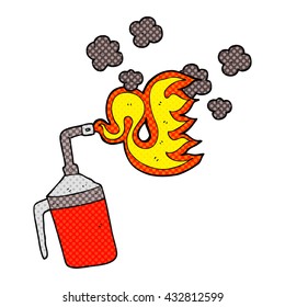 freehand drawn cartoon blow torch