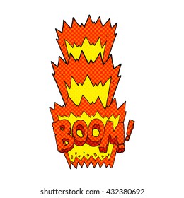 freehand drawn cartoon boom symbol