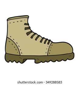 freehand drawn cartoon boot