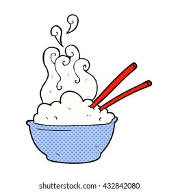 freehand drawn cartoon bowl of rice