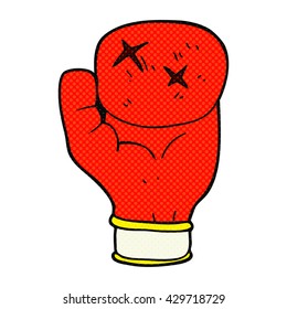 freehand drawn cartoon boxing glove
