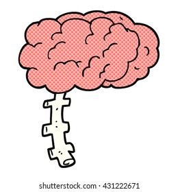 cerebro de caricatura dibujado a mano libre