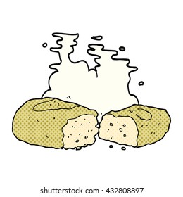 freehand drawn cartoon bread