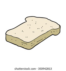 freehand drawn cartoon bread slice