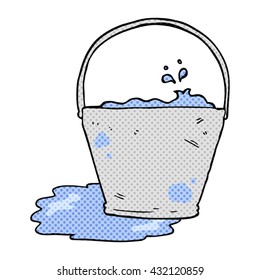 freehand drawn cartoon bucket of water