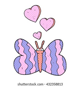 freehand drawn cartoon butterfly