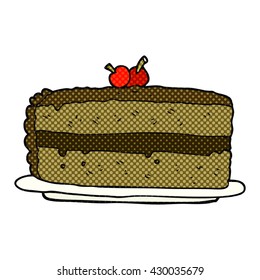 freehand drawn cartoon cake