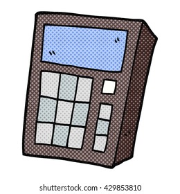 freehand drawn cartoon calculator