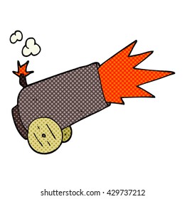 freehand drawn cartoon cannon firing