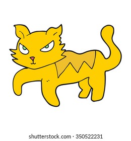 gato de dibujos animados a mano libre