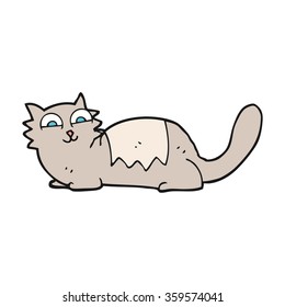 freehand drawn cartoon cat