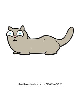gato de dibujos animados a mano libre