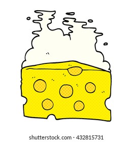 freehand drawn cartoon cheese