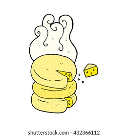 freehand drawn cartoon cheese wheel