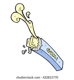 freehand drawn cartoon chewing gum