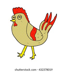 freehand drawn cartoon chicken