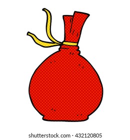 freehand drawn cartoon christmas santa sack