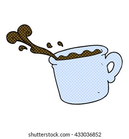 freehand drawn cartoon coffee cup