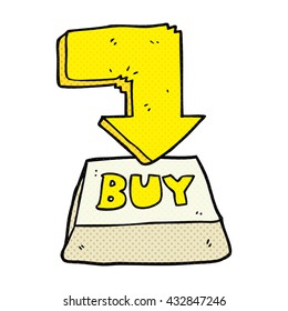 freehand drawn cartoon computer key buy symbol