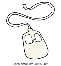 ratón de computadora de dibujos animados a mano libre
