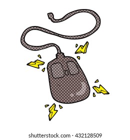 freehe-gezeichnete Cartoon-Computermaus