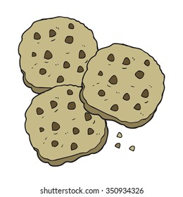freehand drawn cartoon cookies