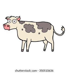 freehand drawn cartoon cow