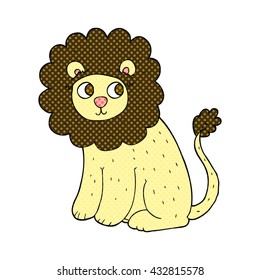freehand drawn cartoon cute lion