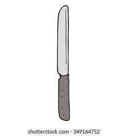 freehand drawn cartoon cutlery knife
